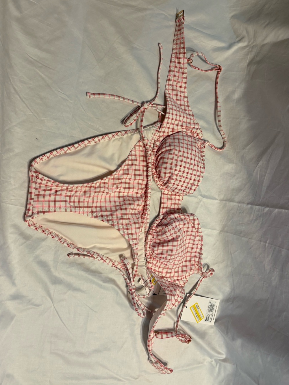 Target Pink and White Gingham Kids Bikini Set